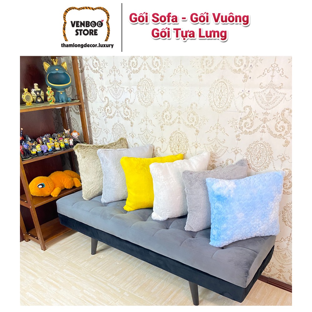 45x45cm Gối Tựa Lưng Sofa | Gối Vuông Sofa | Gối Lông Thỏ Decor Sofa | Gối Trang Trí Phòng Khách