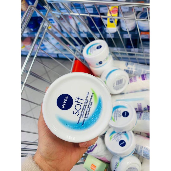Kem dưỡng ẩm Nivea Soft Đức  giảm khô da viêm da tạo độ ẩm chống nẻ da mịn màng 200ml