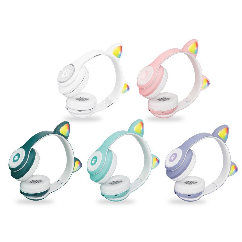 Tai nghe Bluetooth hình tai mèo phát sáng CT930