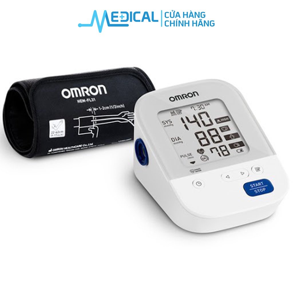 Máy đo huyết áp bắp tay tự động OMRON HEM-7156/JEM-7156T vòng bít xoay 360 độ ôm sát MEDICAL