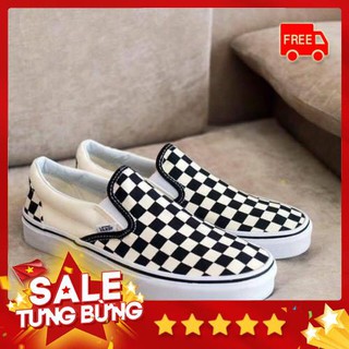 Giày thể thao caro slip on siêu cấp - freeship