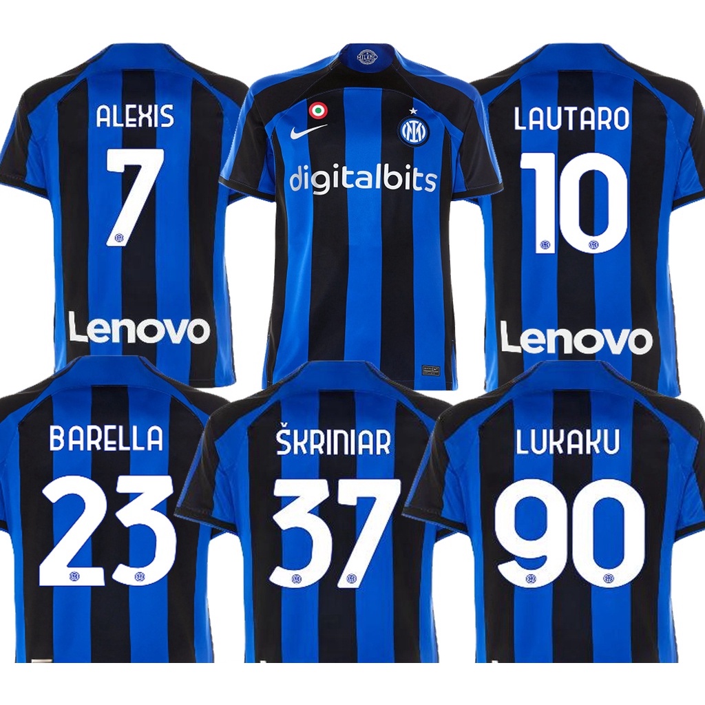Áo Thun Số 22 / 23 Đội Tuyển Inter Milan Số 22 / 23