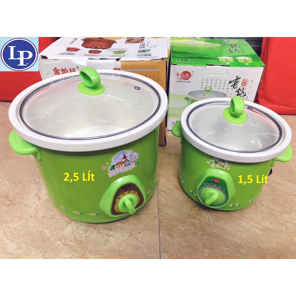 Nồi Kho Cá Nấu Cháo Chậm Hầm Xương Kho Thịt Lõi Sứ 1,5L-2,5L