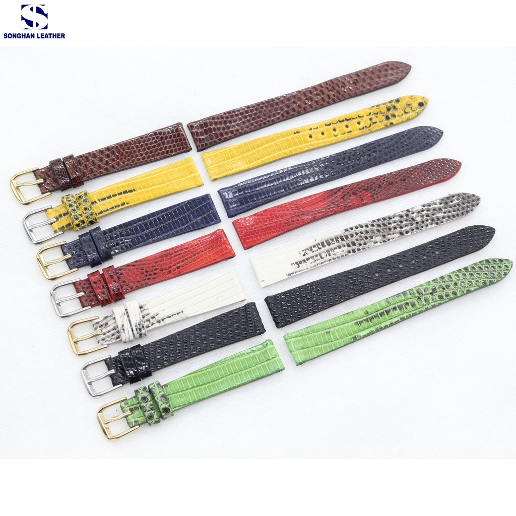 Dây da đồng hồ Kỳ Đà, Dây Đồng Hồ Da Dành Cho Nữ SIZE 12mm-14mm-16mm Gắn Chốt Thông Minh Tiện Lợi BH 6 Tháng