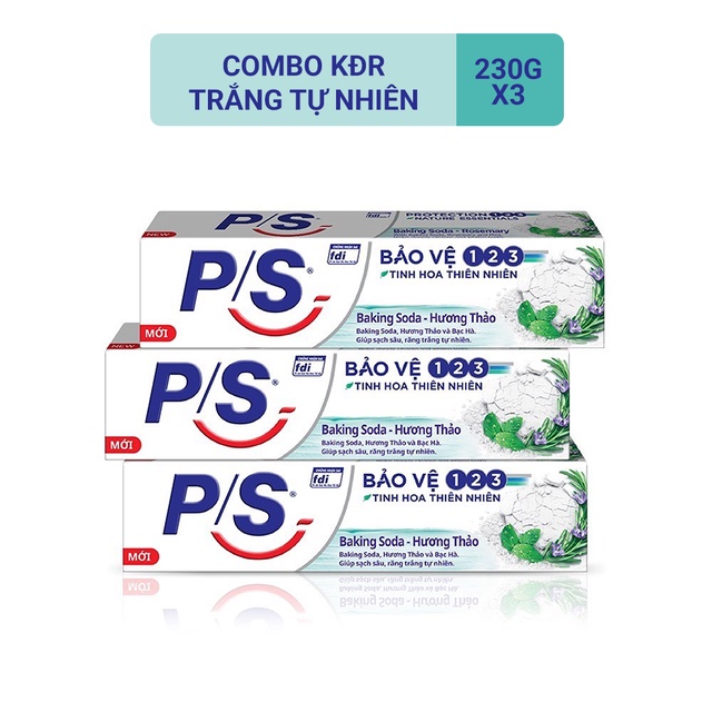 Kem đánh răng P/S Soda Hương Thảo 180g tặng kèm 30g