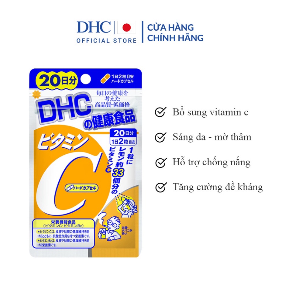 Viên uống Vitamin C DHC Vitamin C Hard Capsule 60/40 viên bổ sung vitamin C - Bon91 Official