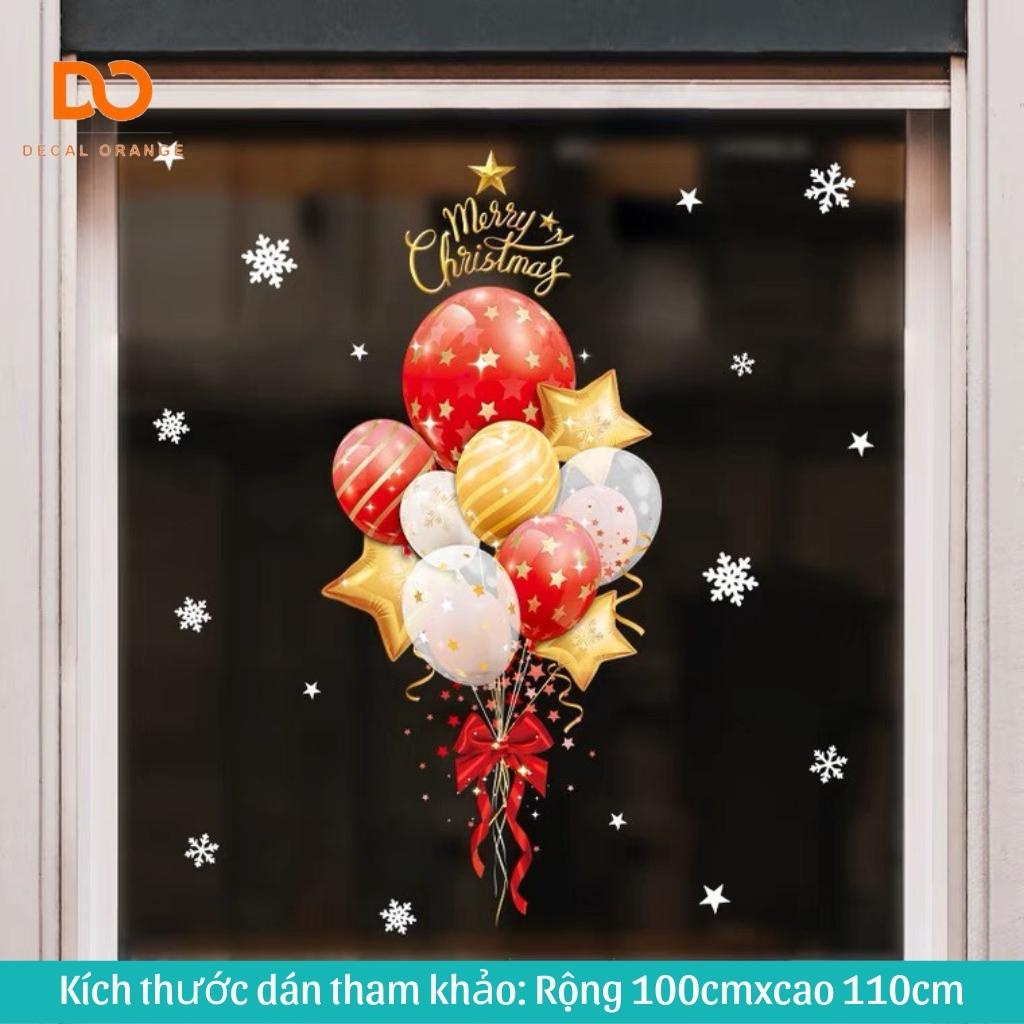 Decal noel dán tường dán kính, 2 mặt màu, hút tĩnh điện trang trí cửa hàng, văn phòng | BigBuy360 - bigbuy360.vn