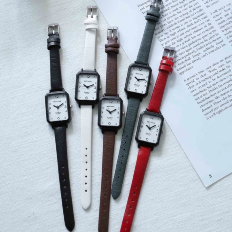 Đồng hồ thời trang nữ Mstianq MS55 mẫu mới mặt chữ nhật cực đẹp, phong cách Hàn Quốc cá tính