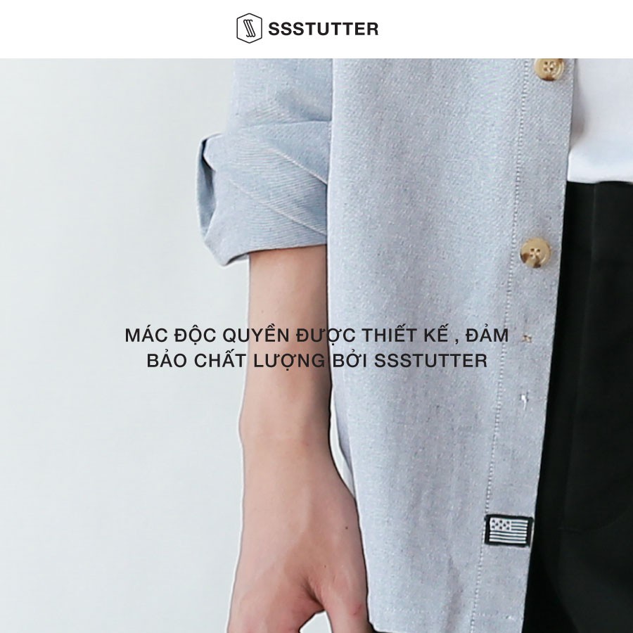Áo sơ mi Nam tay dài có 2 túi ngực SSSTUTTER vải thô đứng dáng 3 màu LECH SHIRT | BigBuy360 - bigbuy360.vn
