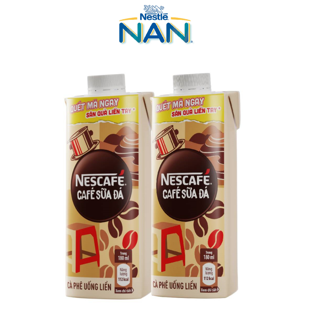  Combo 2 hộp Cà phê uống liền NESCAFÉ vị ngẫu nhiên 180ml