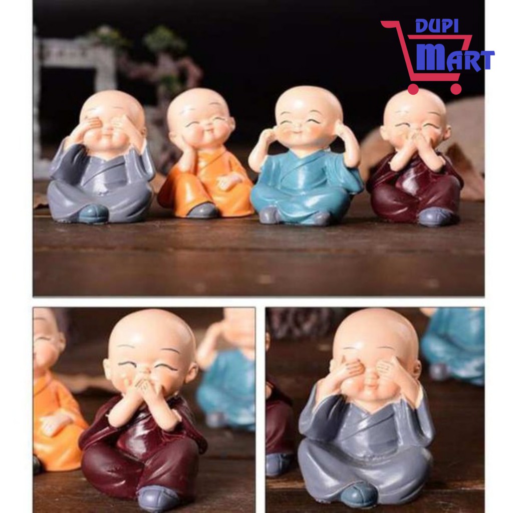 Bộ Chú Tiểu 4 KHÔNG - Combo 4 tượng chú tiểu Tứ Không Phong Thủy Dễ Thương