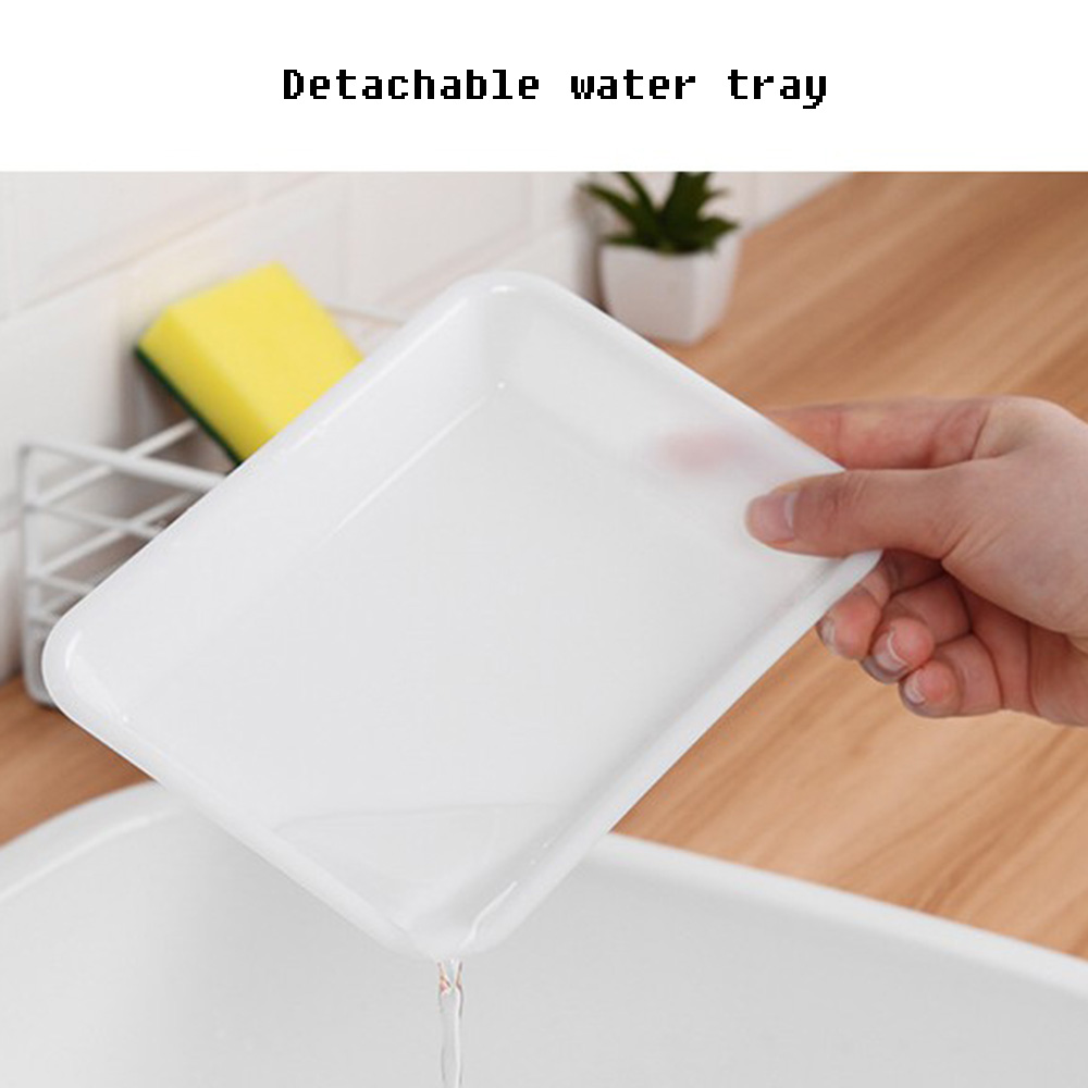 Không rỉ sét Giá đỡ lưu trữ bằng bọt biển Kệ bếp Kệ Mặt trên Kệ vải sạch