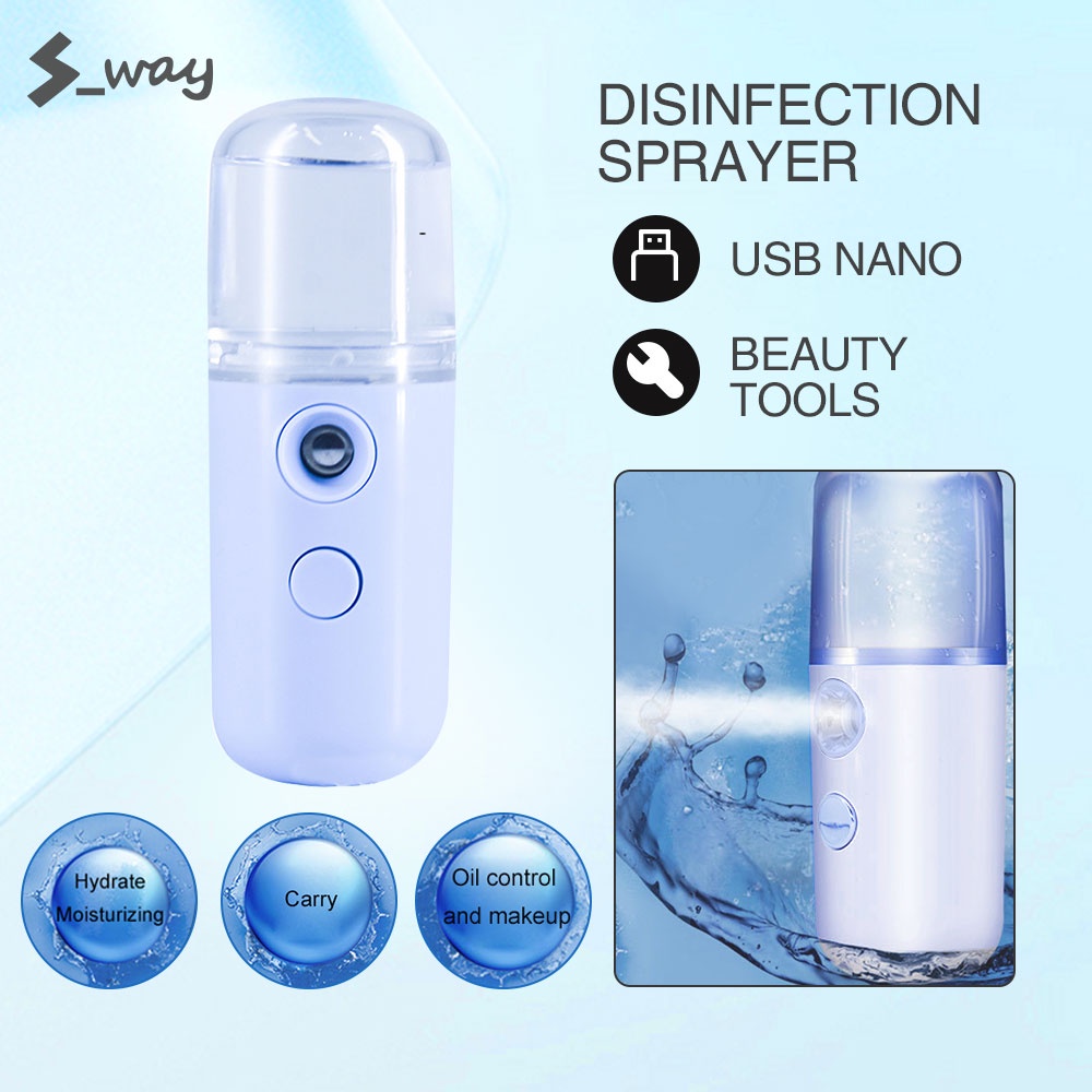 Máy Phun Sương Cầm Tay Xịt Khoáng MINI NANO - Xông Tinh Dầu Xịt Khoáng Cấp Ẩm Chăm Sóc Da Tại Nhà