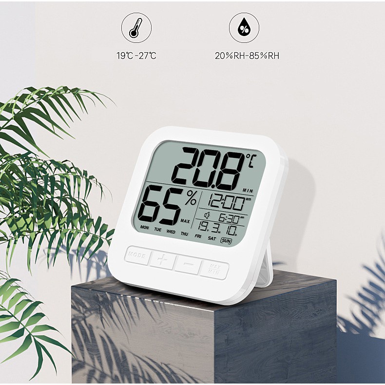 Nhiệt kế đo nhiệt độ phòng và độ ẩm phòng Nhiệt ẩm kế điện tử Shop Bé TiTi