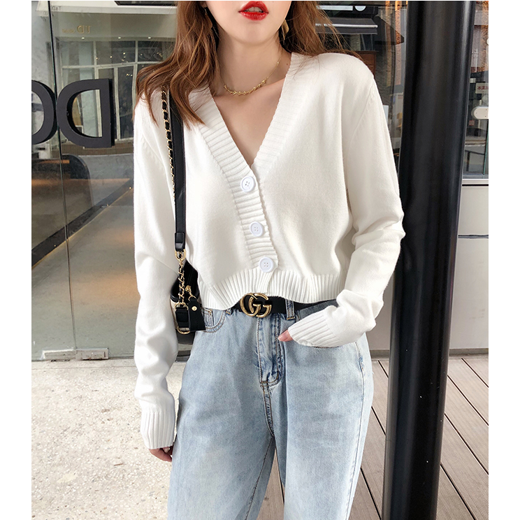 Áo khoác cardigan vải len dáng rộng thời trang dành cho nữ