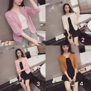 Cardigan len tay lửng