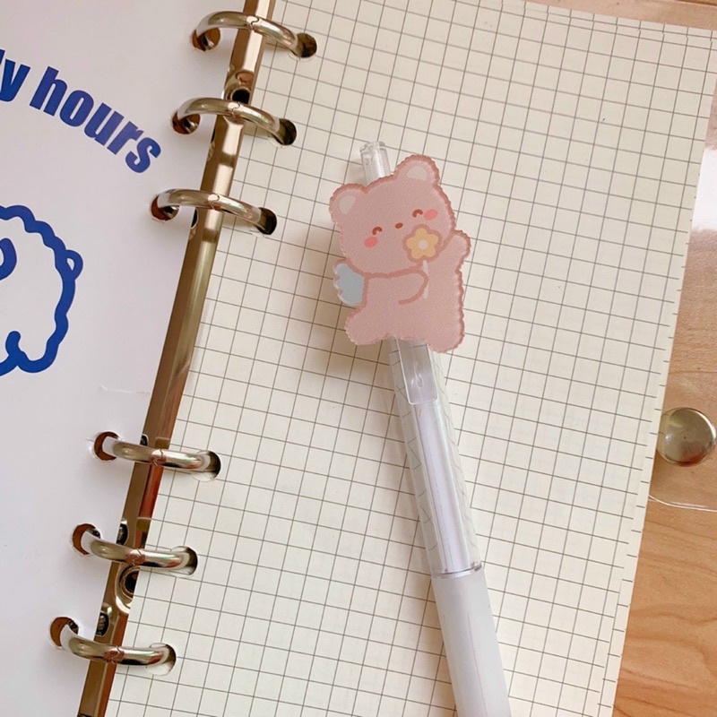 Bút Bi Dễ Thương ⚡️SIÊU KUTE⚡️ Bút Bi Hình Cô Gái Gel Mực Đen 0.5mm