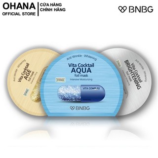 Combo Mix 3 Mặt Nạ Cao Câp BNBG Vita Cocktail Foil Mask 30mlx3 (Aqa, Age, Brightening)