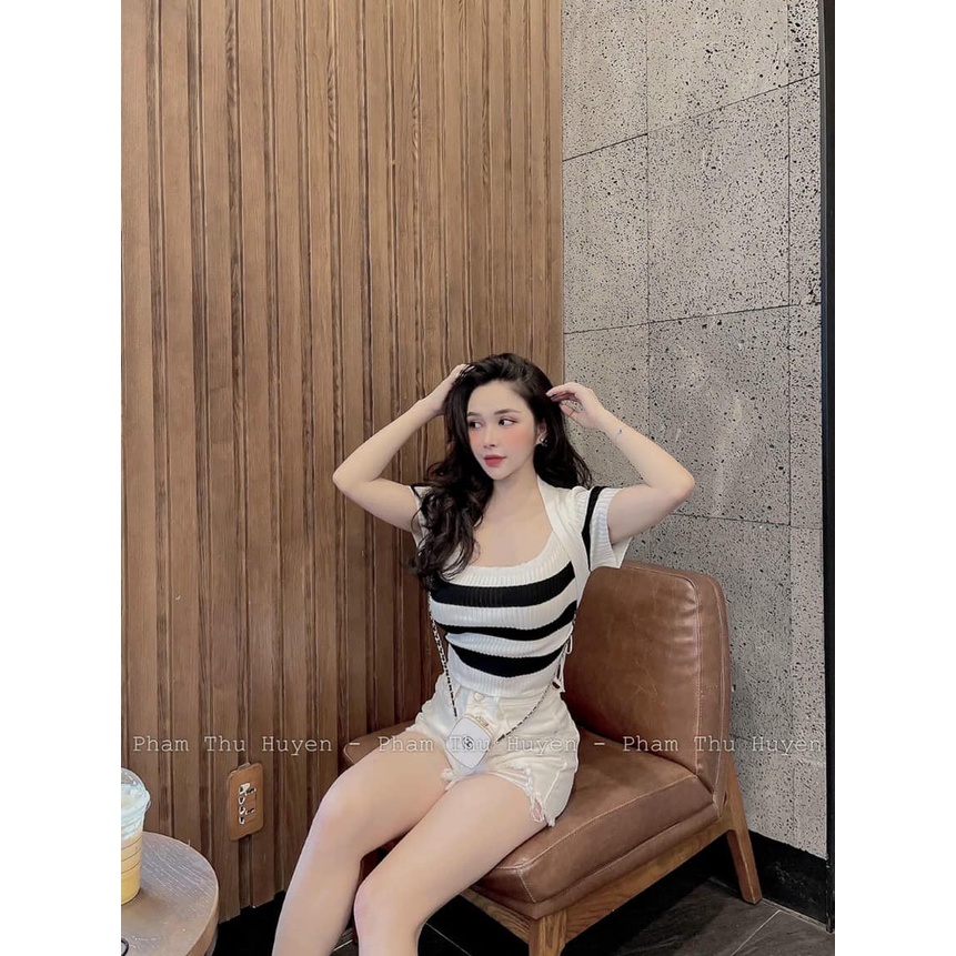 Áo len dây rút 2 bên xinh