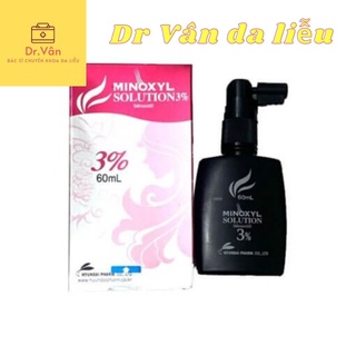 Xịt kích thích mọc tóc minoxyl Solution 3% (lọ dạng xịt 60ml) - Dr Vân da liễu