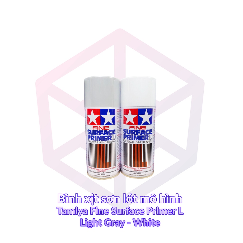 Bình xịt Sơn lót Tamiya Fine Surface Primer L White Light Gray 87044 87064 – Dung dịch [TAM] [SMH]