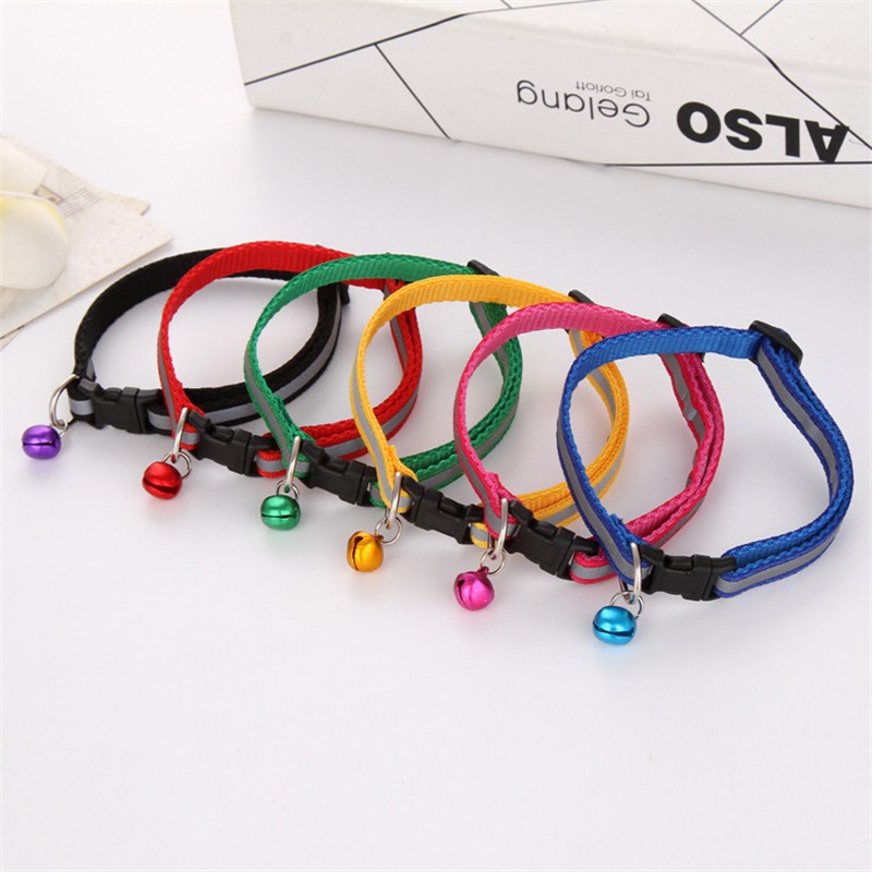 Vòng Cổ Phản Quang Có Chuông An Toàn Cho Thú Cưng 19-32cm