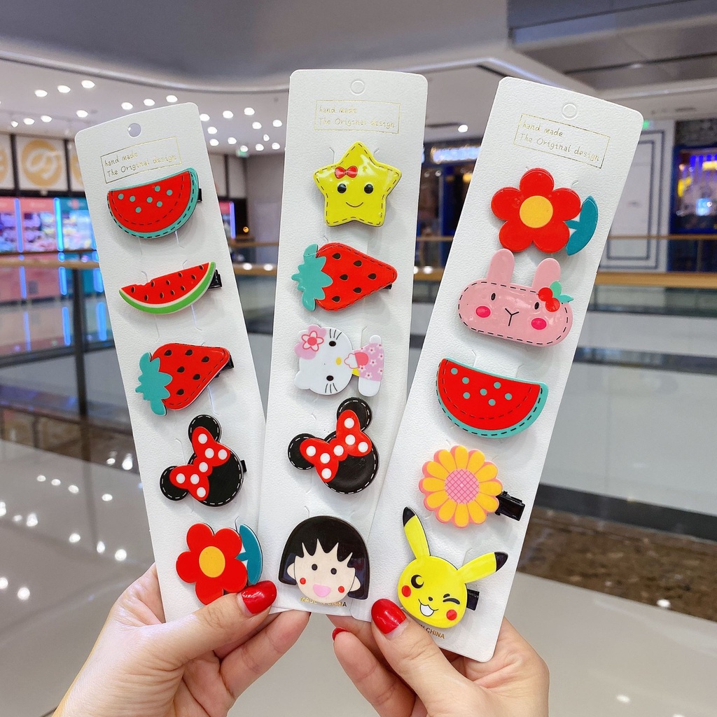 Kẹp Tóc Họa Tiết Hoạt Hình Dễ Thương Thời Trang 2022 Cho Bé Gái