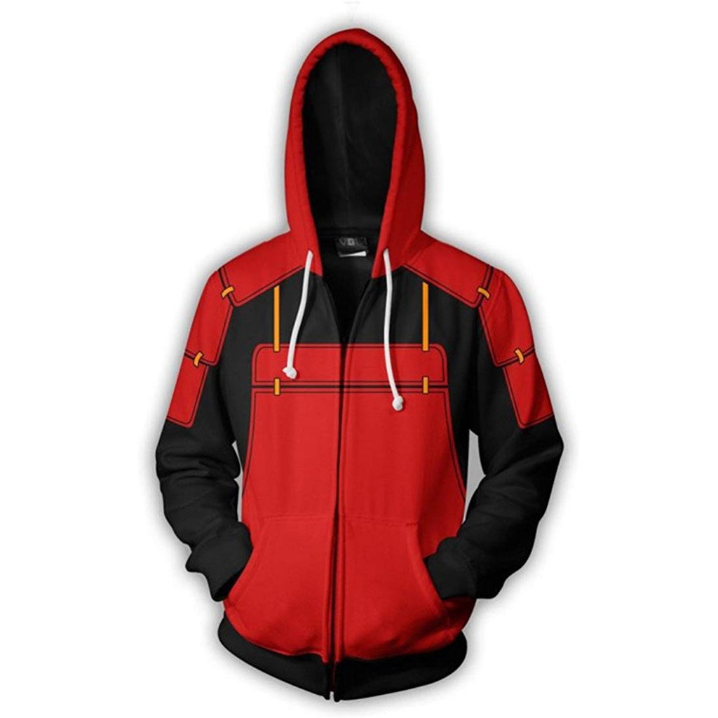 Áo khoác hoodie HUQISHA in họa tiết hoạt hình Naruto 3D thời trang cho nam nữ