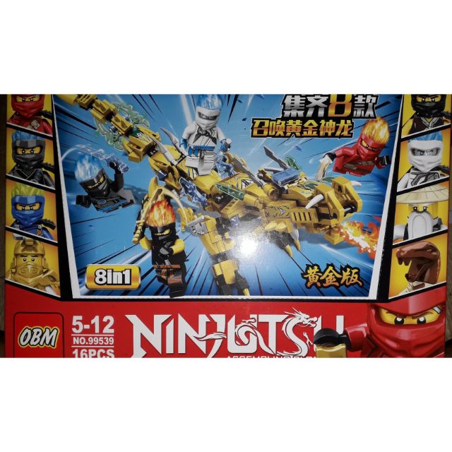Lắp ráp 1 hộp LegoNinja rồng vàng 99539