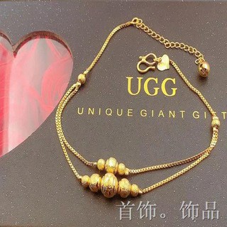 Miễn thuế chính hãng Ngàn chân bằng vàng thật Vòng nữ Sansei III Mẫu chuông xương đeo Quà tặng phí6
