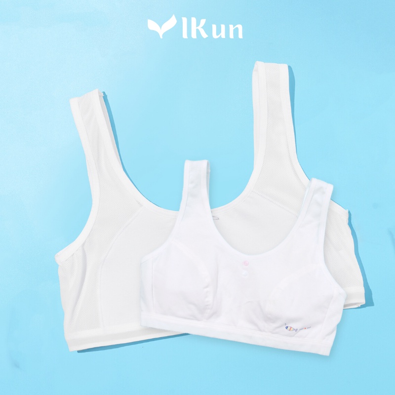 Combo 2 áo lót cotton kiểu dáng chui đầu không mút ngực cho bé gái ATK04 ATK03