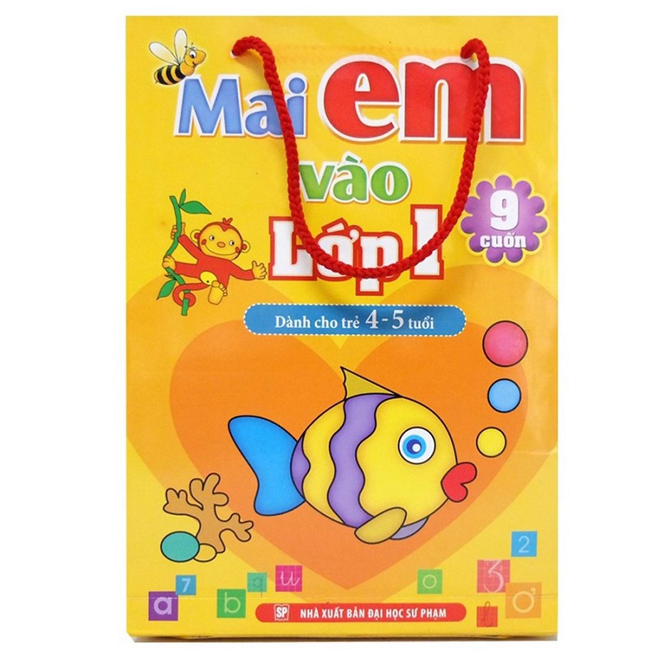 Sách - Mai em vào lớp 1 (Túi 9 cuốn, 4-5 tuổi)