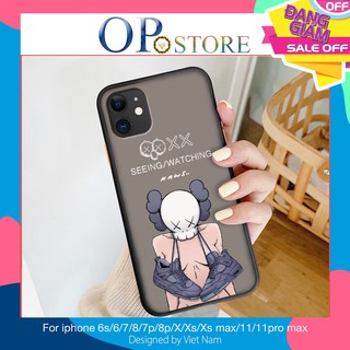 Ốp iphone - ốp lưng viền nhám kaws seeing iphone 6/6s/6plus/6splus7/8/7plus/8plus/x/xs/xsmax/11/11promax-A1-5-VN