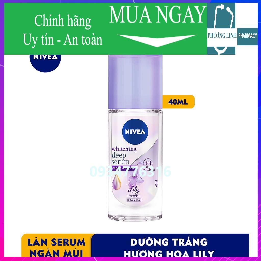 ✅ Lăn ngăn mùi Nivea serum trắng mịn hương hoa Lily (40ml)