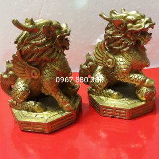 Đôi kỳ lân đế bát quái