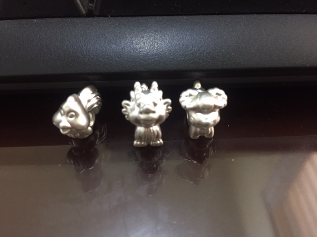 Charm con giáp bạc ta 3D