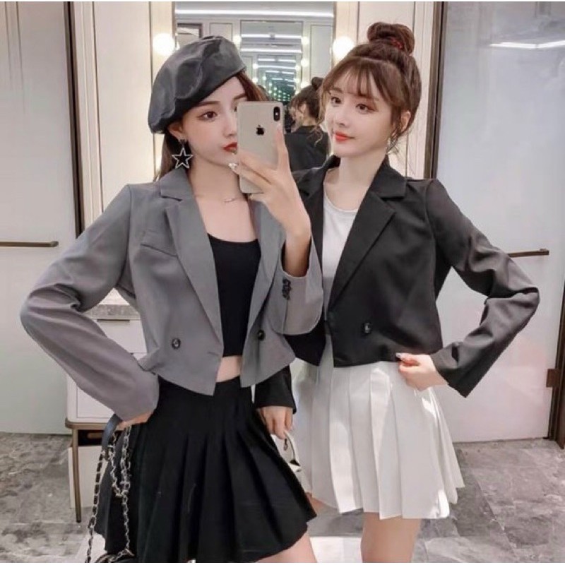 Áo khoác vest trơn from ngắn | BigBuy360 - bigbuy360.vn