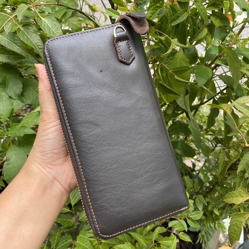 VÍ DÀI 2 NGĂN CẦM TAY NAM DA THẬT VD10