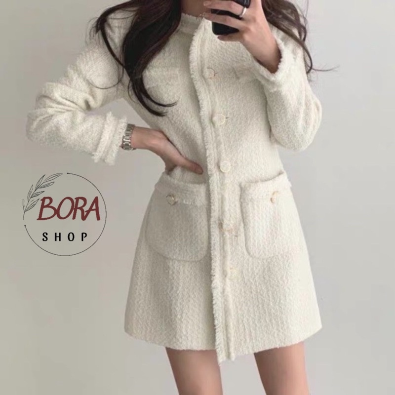 - Váy dạ nữ tay dài Hàn quốc xuất xịn BORA SHOP order