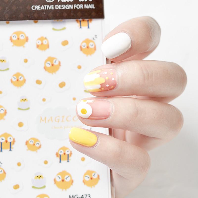 Miếng Dán Trang Trí Móng Tay Hình Hoa/ Trái Cây Dễ Thương Xinh Xắn