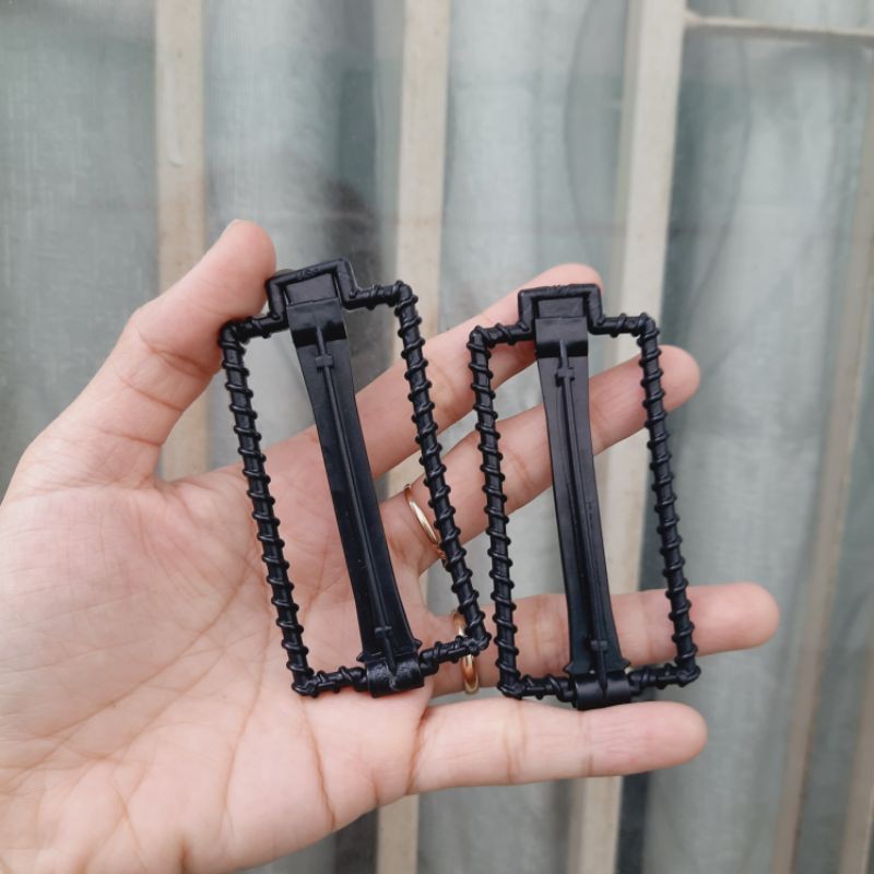 Set 2 gọng cuốn kẹp tóc không có mút (màu đen)