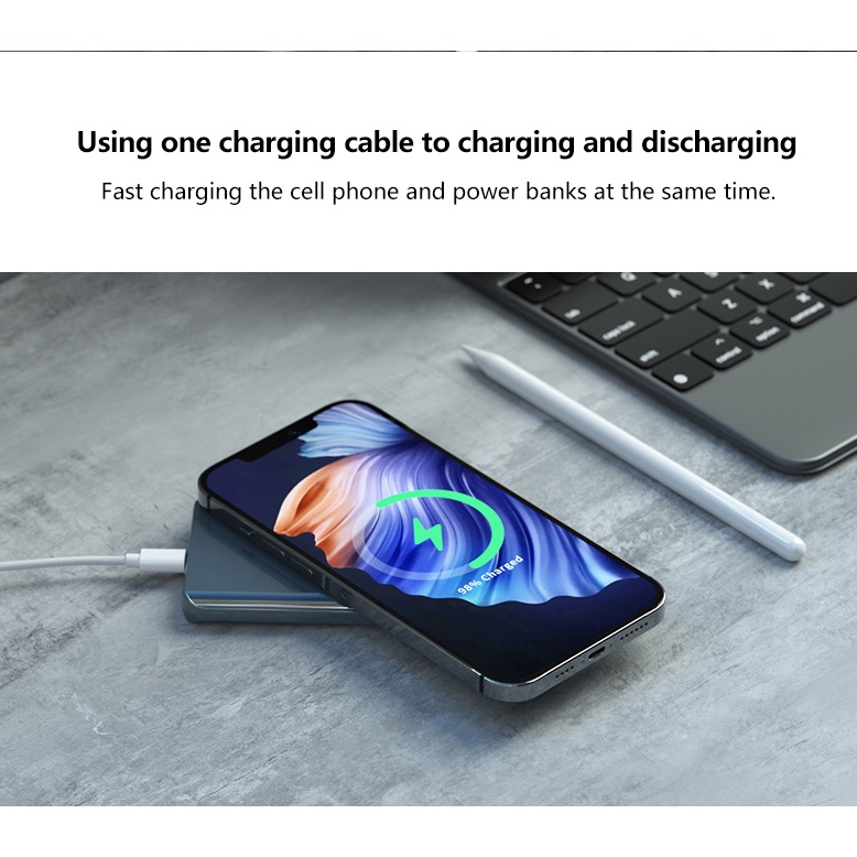 Pin Dự Phòng Mini Chất Lượng Cao Oisle MP195 10000Mah Tương Thích Đa Thiết Bị Hỗ Trợ Sạc Nhanh Sạc Không Dây
