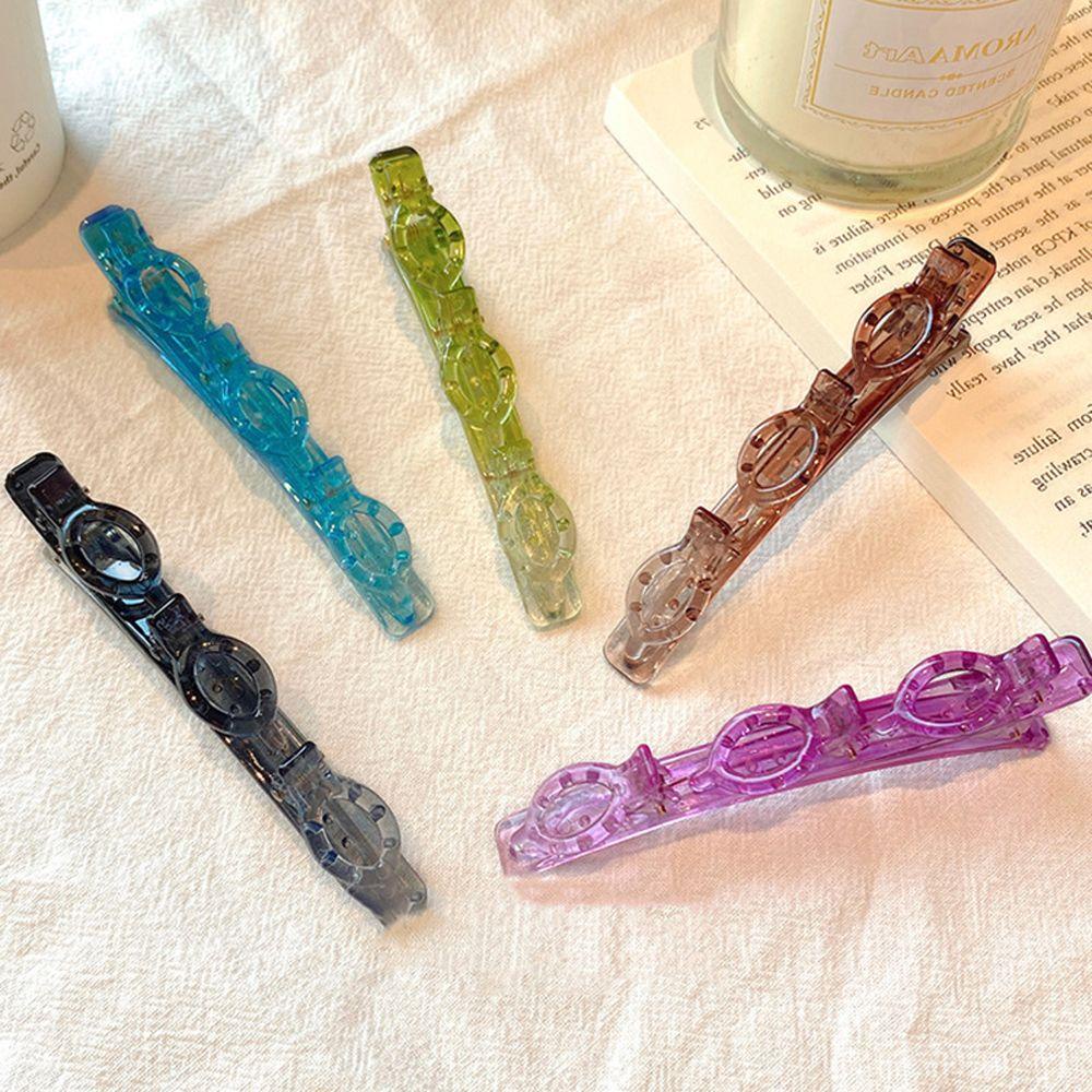 Kẹp Tóc Dạng Thạch Trong Suốt Màu Gradient Đơn Giản Phong Cách Hàn Quốc Cho Bé Gái