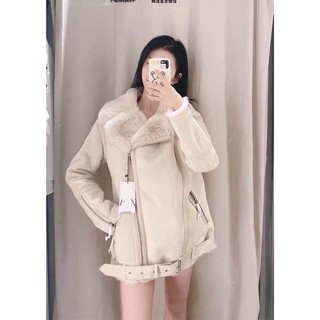 Áo khoác da lộn zara tqxk