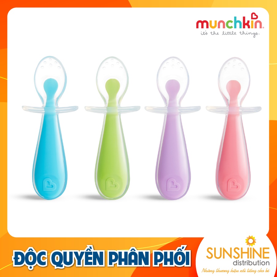 Bộ 2 thìa silicone tập xúc chống hóc Munchkin