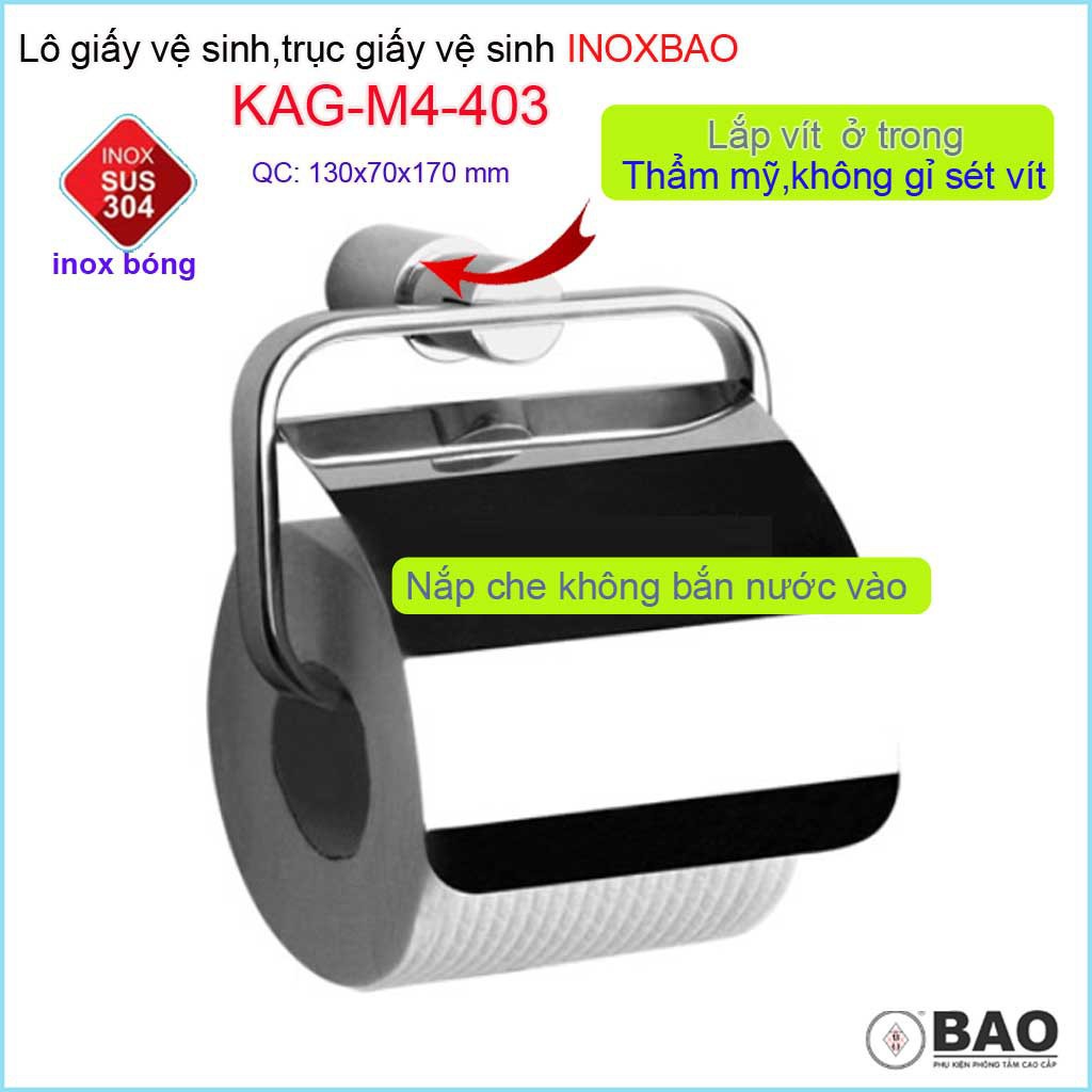 Hộp đựng giấy vệ sinh Inox Bảo KAG-M4-403