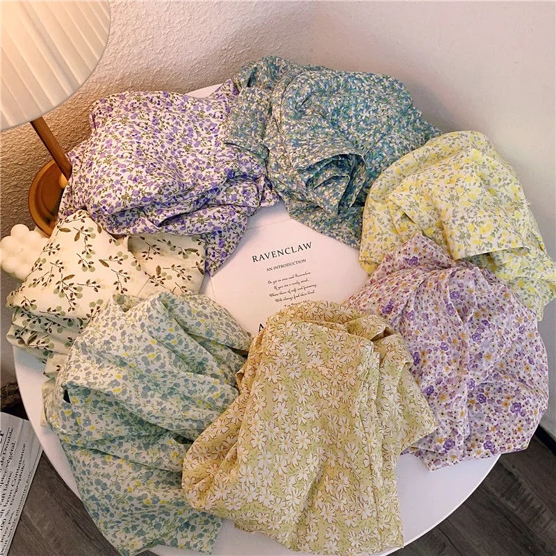 CHÂN VÁY MIDI HOA NHÍ CHIFFRON