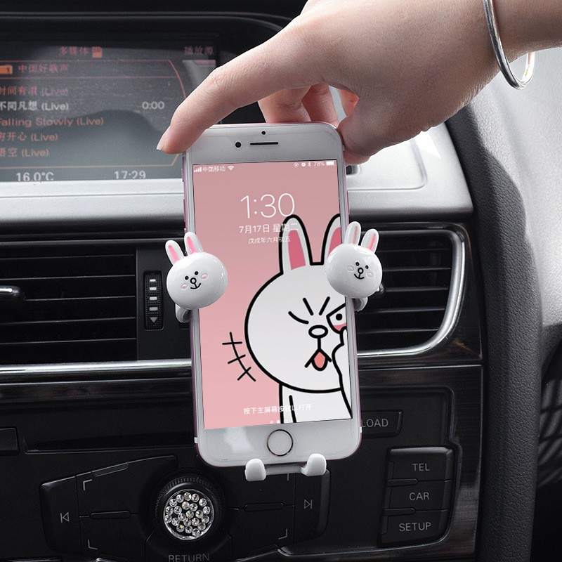 Giá đỡ điện thoại kẹp cửa gió điều hòa ô tô, Kẹp điện thoại để xe hơi | BigBuy360 - bigbuy360.vn