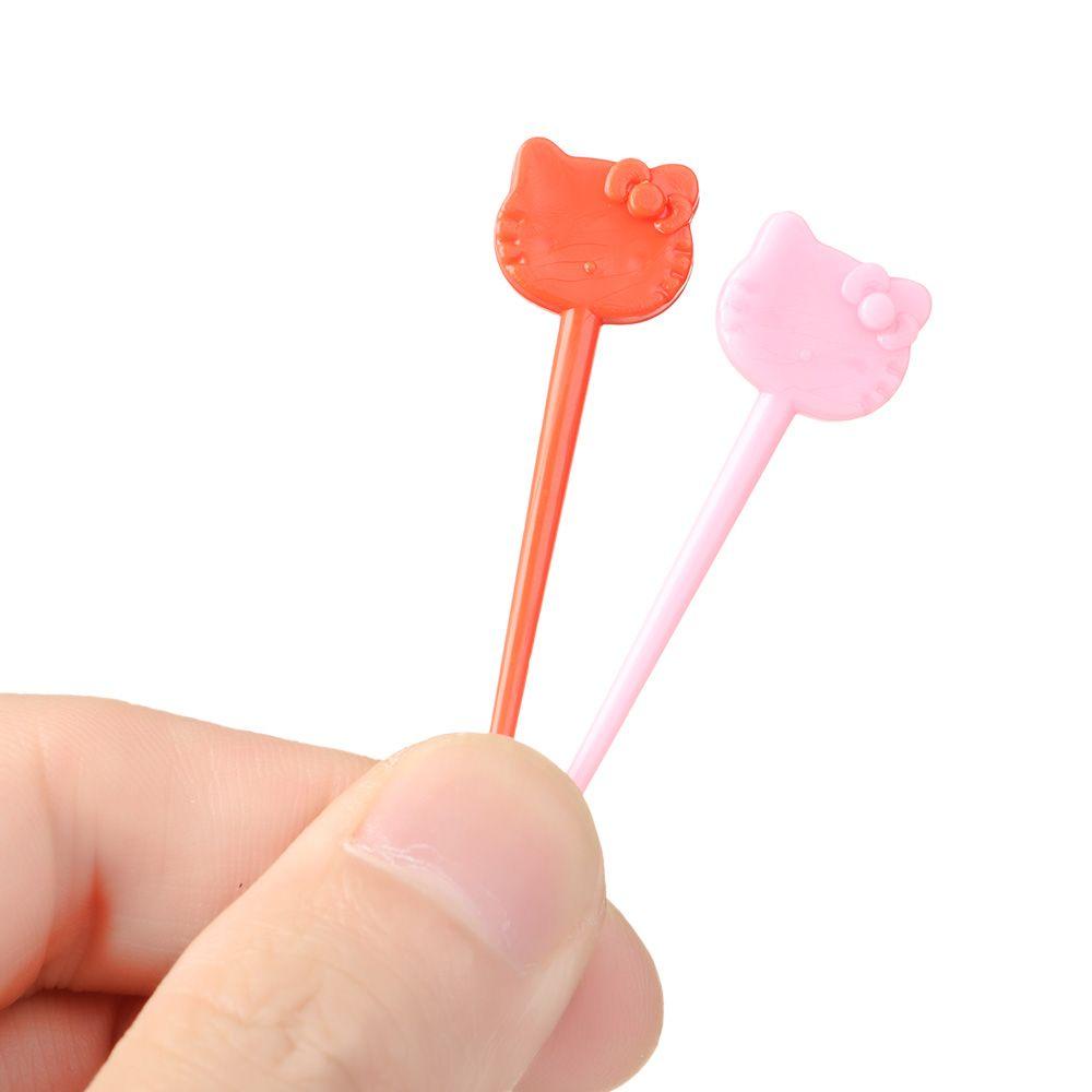 Bộ 8 Nĩa Ăn Trái Cây Hình Mèo Hoạt Hình Dành Cho Trẻ Em