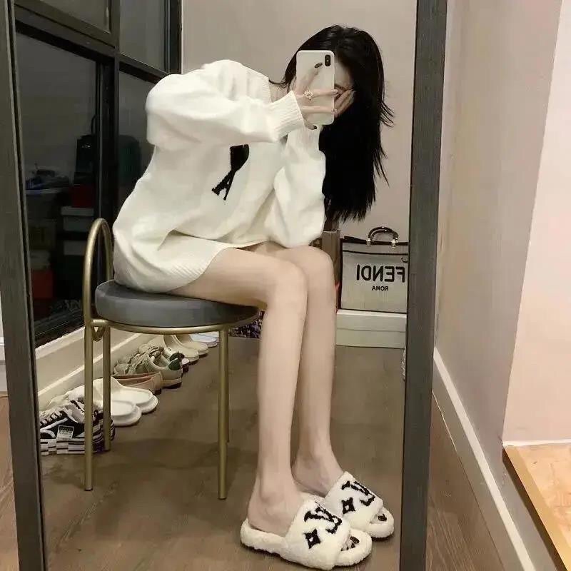 〰Áo len tim dệt kim màu trắng thiết kế theo phong cách Hàn Quốc🤍〰️